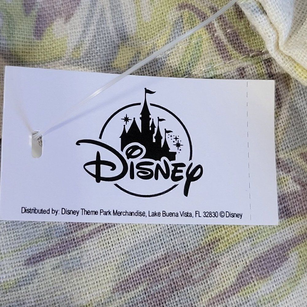 Disneyland Disney Spirit Jersey Men Small Floral Button Front Shirt SpellOut NEW - Picture 11 of 13